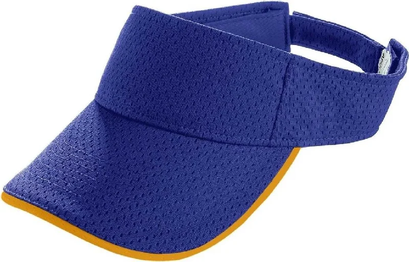 Augusta 6223 Athletic Mesh Two-Color Visor - Purple Gold