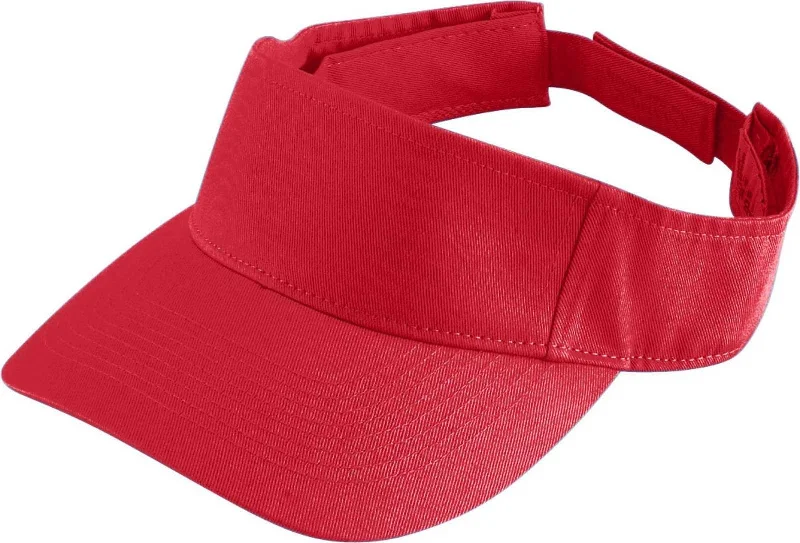 Augusta 6225 Sport Twill Visor - Red