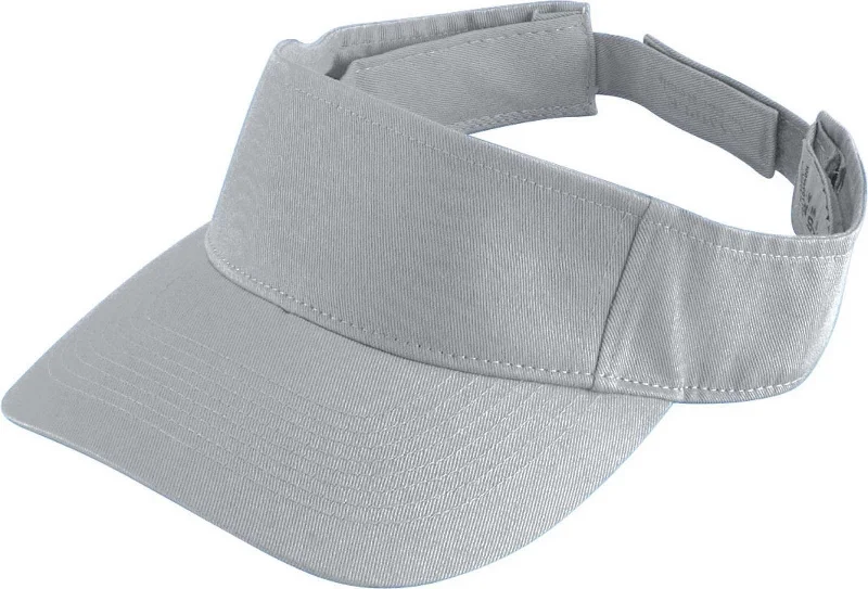 Augusta 6226 Sport Twill Visor - Youth - Silver Gray