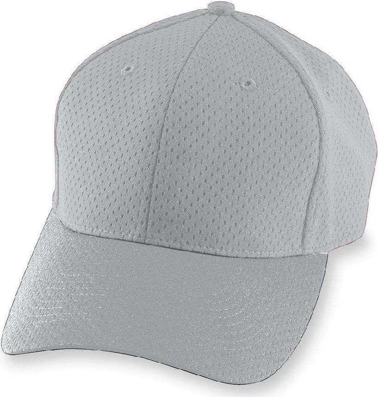 Augusta 6235 Athletic Mesh Cap - Silver Gray