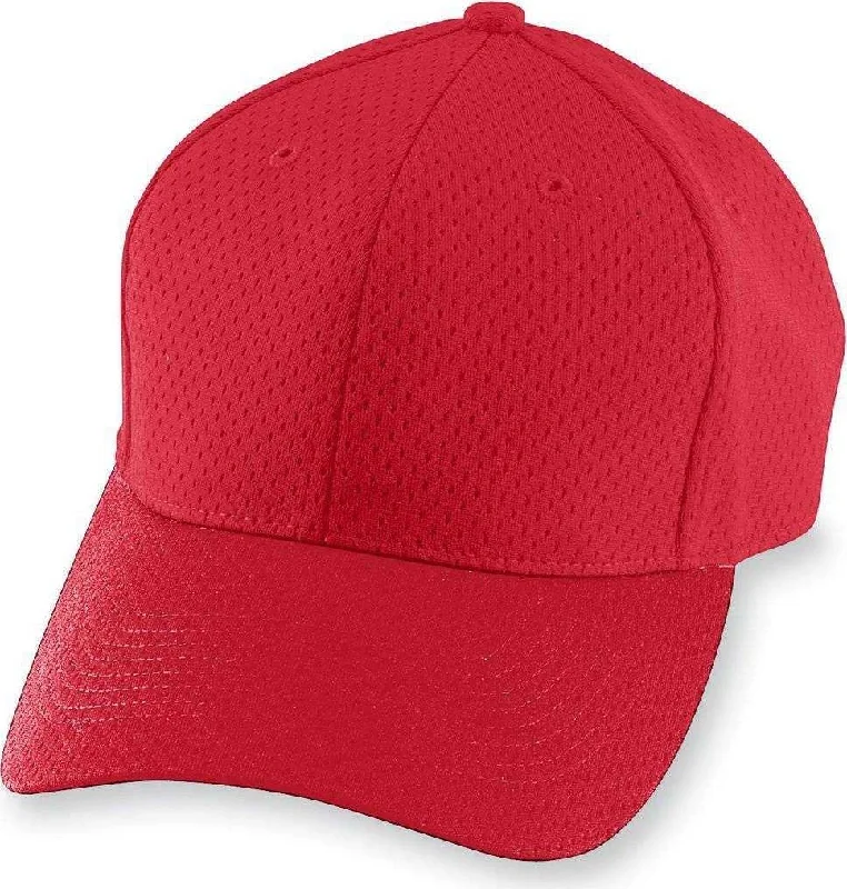 Augusta 6236 Athletic Mesh Cap - Youth - Red