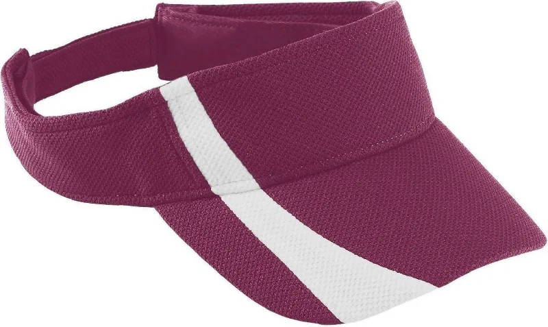 Augusta 6260 Adjustable Wicking Mesh Two-Color Visor - Maroon White