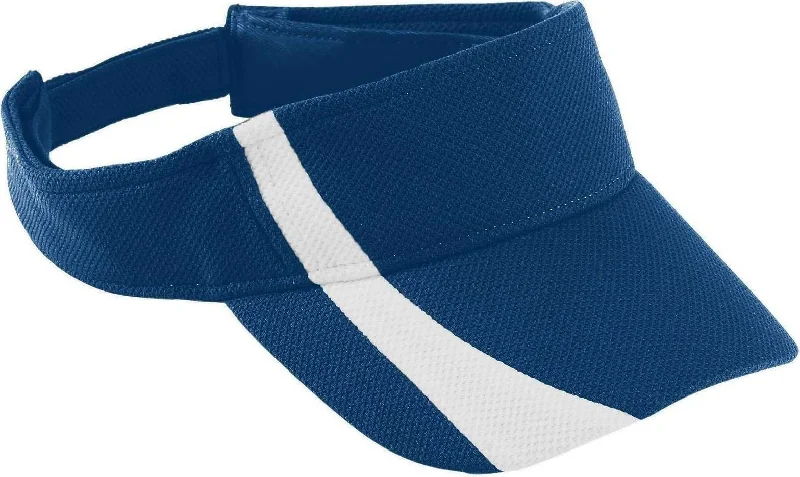 Augusta 6260 Adjustable Wicking Mesh Two-Color Visor - Navy White