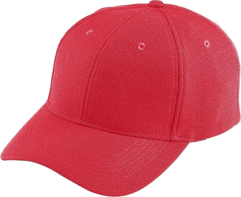 Augusta 6265 Adjustable Wicking Mesh Cap - Red