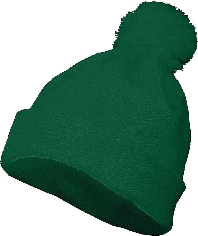 Augusta 6816 Pom Beanie - Dark Green