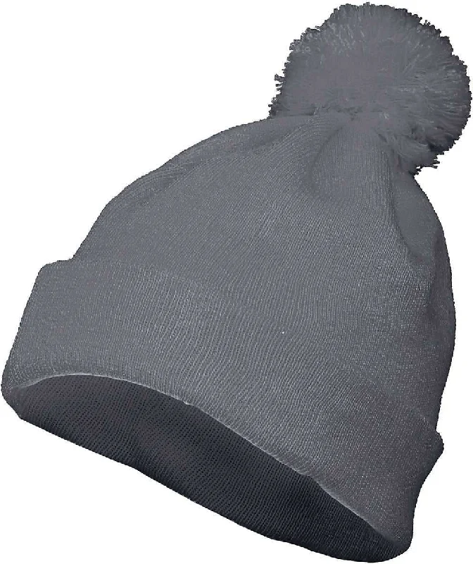 Augusta 6816 Pom Beanie - Graphite