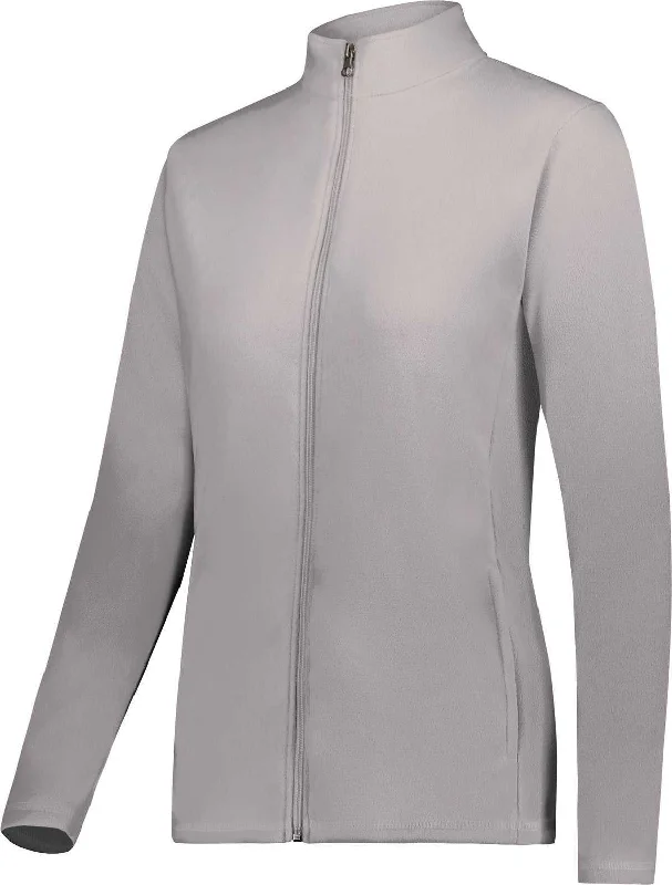 Augusta 6862 Ladies Micro-Lite Fleece Full-Zip Jacket - Athletic Gray