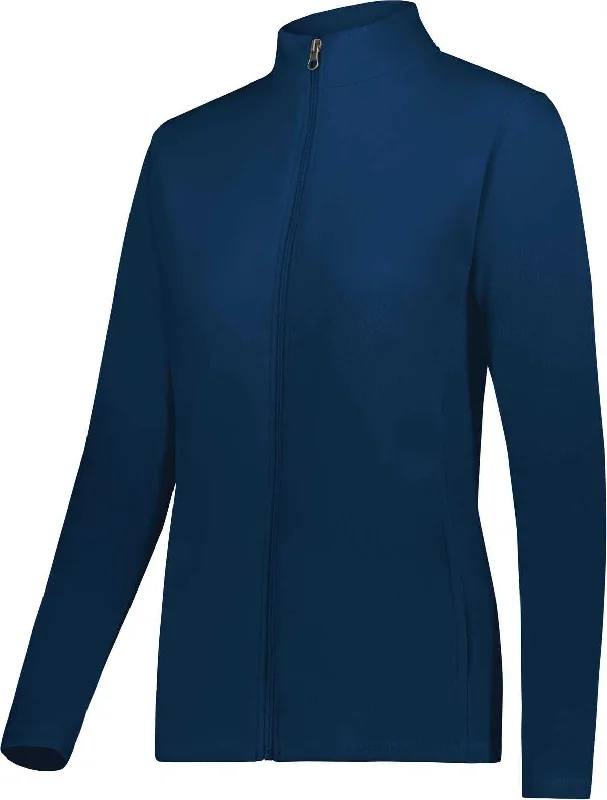 Augusta 6862 Ladies Micro-Lite Fleece Full-Zip Jacket - Navy