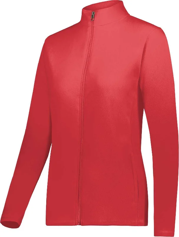 Augusta 6862 Ladies Micro-Lite Fleece Full-Zip Jacket - Scarlet