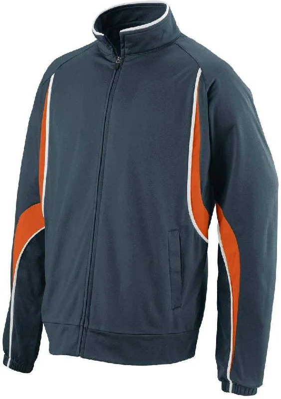 Augusta 7711 Rival Jacket - Youth - Dark Gray Orange White