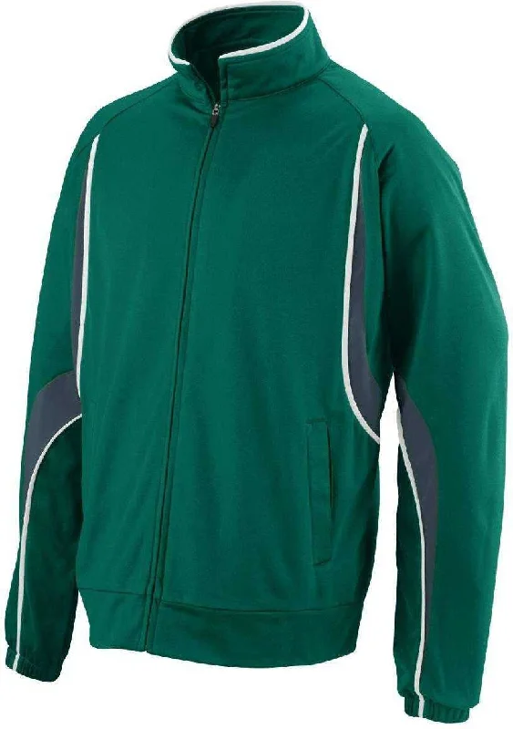 Augusta 7711 Rival Jacket - Youth - Forest Dark Gray White