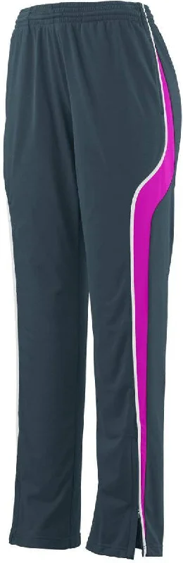 Augusta 7716 Ladies Rival Pant - Dark Gray Pink White