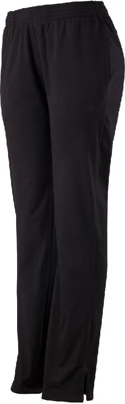 Augusta 7728 Ladies Solid Brushed Tricot Pant - Black