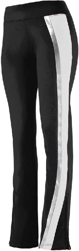 Augusta 7737 Ladies Aurora Pant - Black White Light Gray