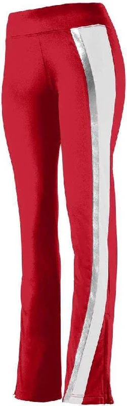 Augusta 7738 Girls Aurora Pant - Red White Light Gray