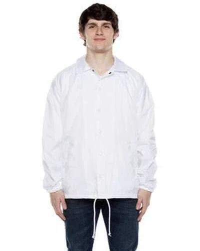 Beimar WB103M Unisex Nylon Coaches Jacket - White