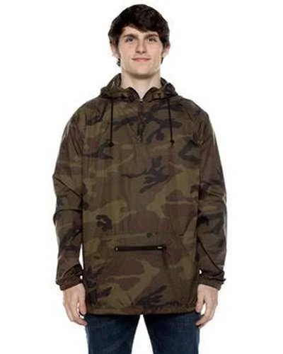 Beimar WB107BG Unisex Nylon Packable Pullover Anorak Jacket - Camo