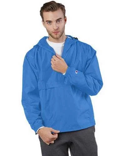 Champion CO200 Adult Packable Anorak 1 4 Zip Jacket - Athletic Royal