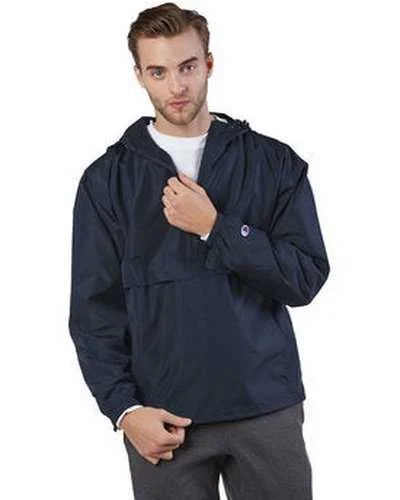 Champion CO200 Adult Packable Anorak 1 4 Zip Jacket - Navy