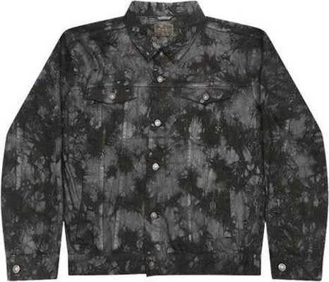 Colortone 9050 Tie-Dyed Denim Jacket - Black Crinkle