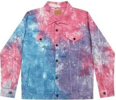 Colortone 9050 Tie-Dyed Denim Jacket - Cotton Candy