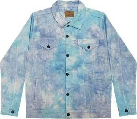 Colortone 9050 Tie-Dyed Denim Jacket - Lagoon