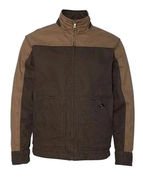 Dri Duck 5089T Horizon Two-Tone Boulder Cloth Canvas Jacket Tall Size - Tobacco Field Khaki