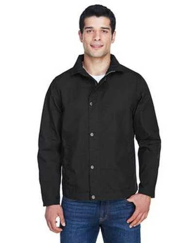 Harriton M705 Men's Auxiliary Canvas Work Jacket - Black