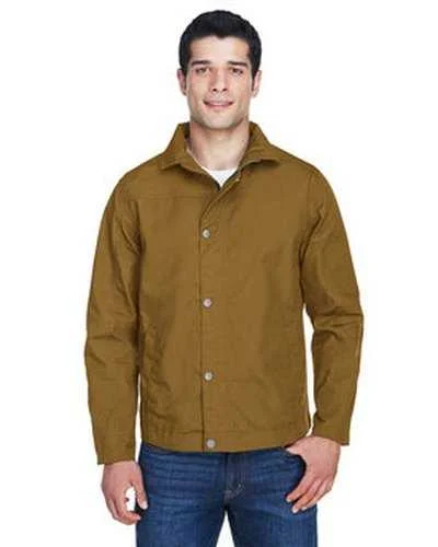 Harriton M705 Men's Auxiliary Canvas Work Jacket - Duck Brown