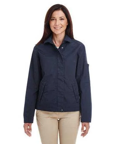 Harriton M705W Ladies' Auxiliary Canvas Work Jacket - Dark Navy