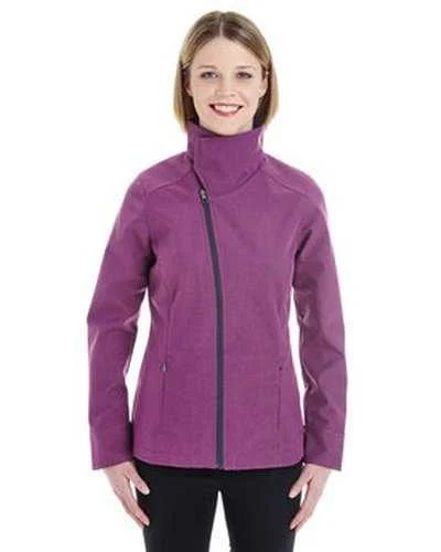 North End NE705W Ladies' Edge Soft Shell Jacket with Convertible Collar - Raspberry