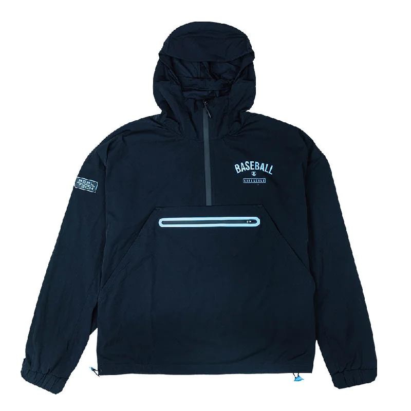 Heritage Premium Windbreaker - Black/Light Blue