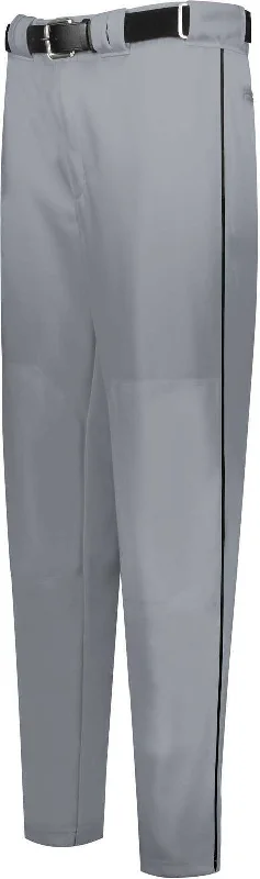 Russell R11Lgb Youth Piped Diamond Series Baseball Pant 2.0 - Baseball Gray Black