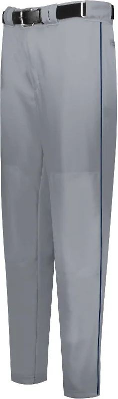 Russell R11Lgb Youth Piped Diamond Series Baseball Pant 2.0 - Baseball Gray Navy