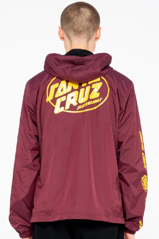 Santa Cruz Jacket Club Oval Dot Jacket - Burgundy