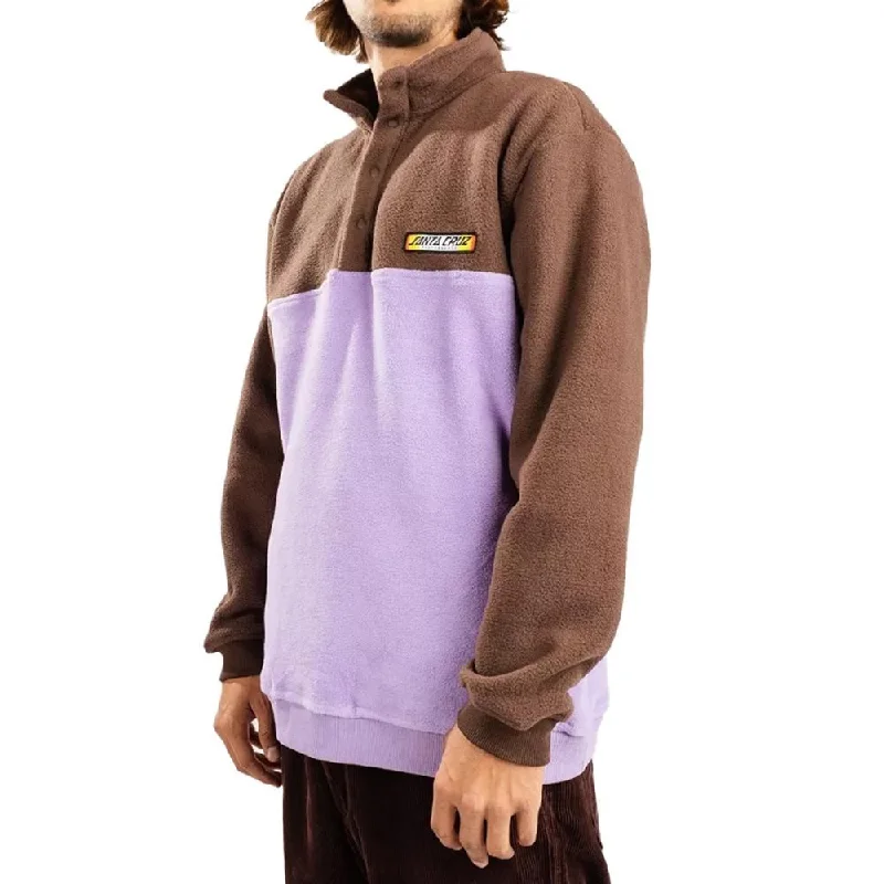 Santa Cruz Jacket Sundown Ray Strip Polar Fleece - Oak / Digital Violet