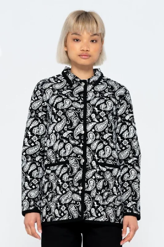 Santa Cruz Womens Jacket Screaming Paisley Jacket - Black / White