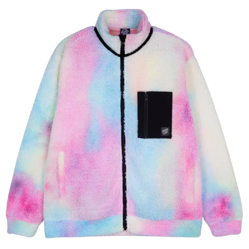 Santa Cruz Womens Jacket Sydney Sherpa Fleece - Pastel Tie Dye