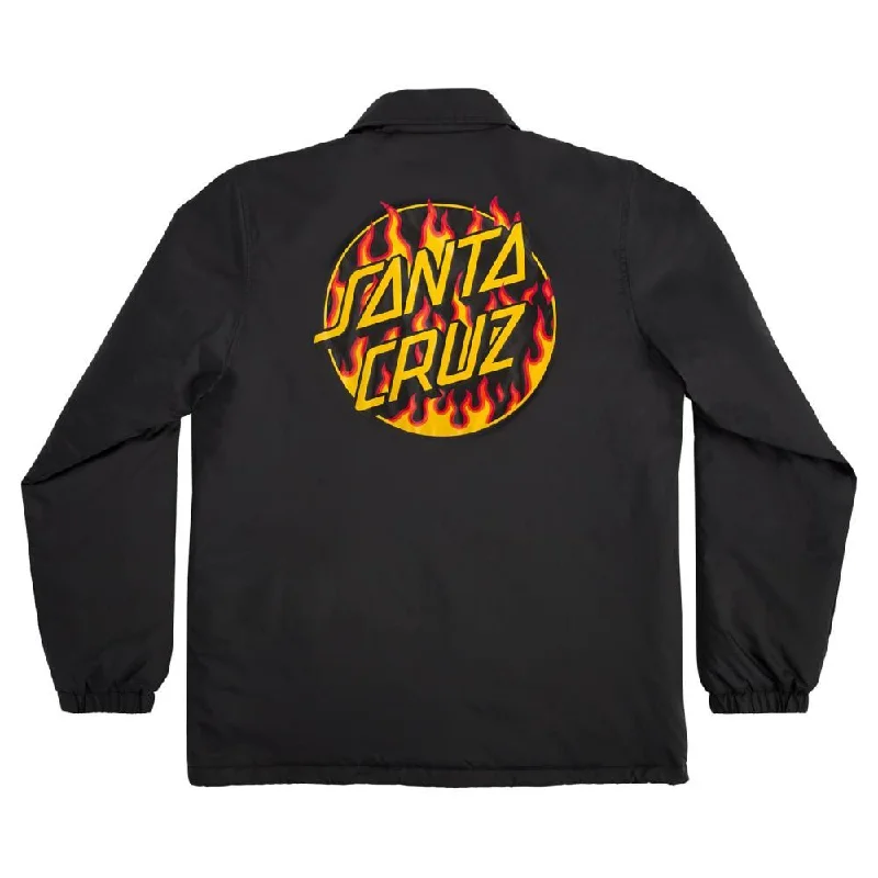 SCR x Thrasher Jacket Thrasher Flame Dot Coach - Black