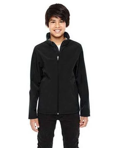 Team 365 TT80Y Youth Leader Soft Shell Jacket - Black