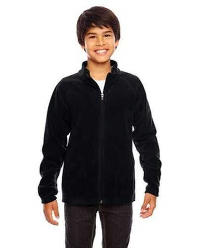 Team 365 TT90Y Youth Campus Microfleece Jacket - Black