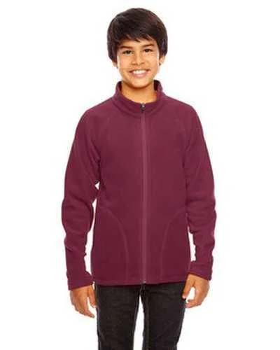 Team 365 TT90Y Youth Campus Microfleece Jacket - Sport Maroon