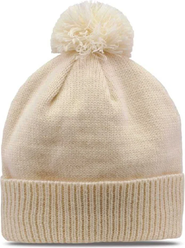 The Game GB472 Rollup Beanie with Pom - Ivory