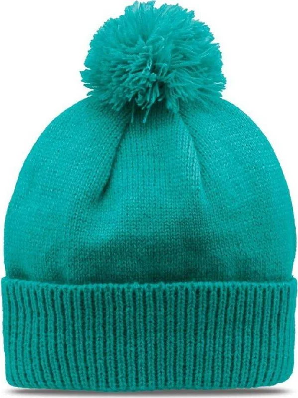 The Game GB472 Rollup Beanie with Pom - Jade