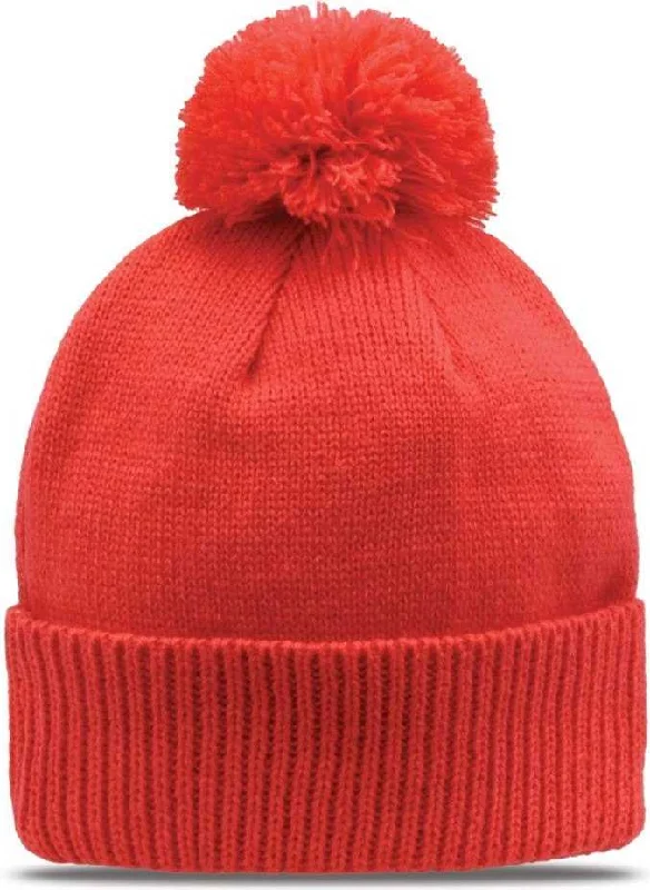 The Game GB472 Rollup Beanie with Pom - Nantucket Red