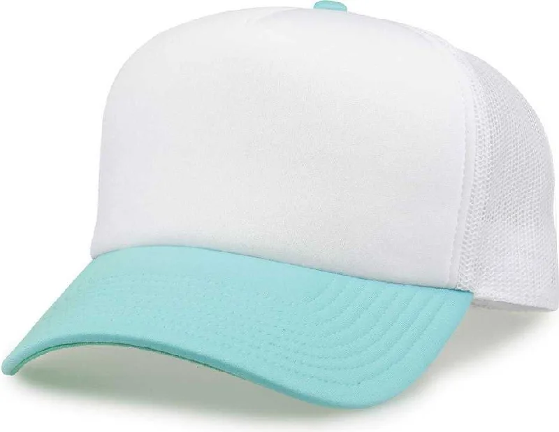 The Game GB473 Foam Front Trucker Cap - White Gumdrop