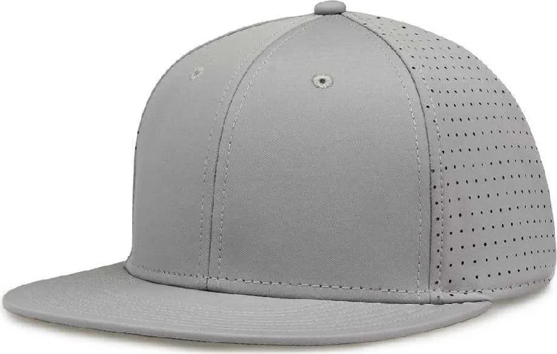 The Game GB906Y Youth Perforated GameChanger Snapback Cap - Gray