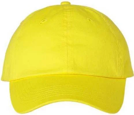 Valucap VC300A Adult Bio-Washed Classic Dads Cap - Neon Yellow