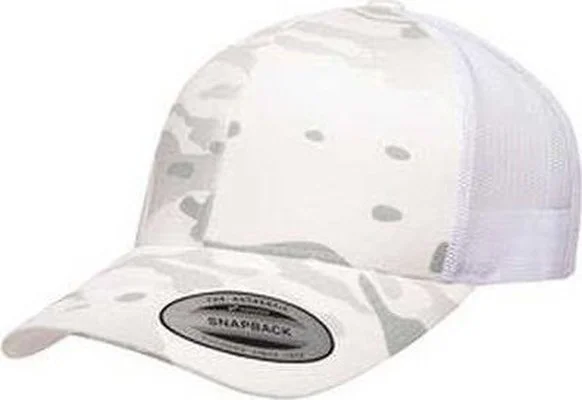 Yupoong 6606MC Yp Classics Retro Trucker MuLIGHTicam Snapback Cap - Mlighticm Alpne Wh